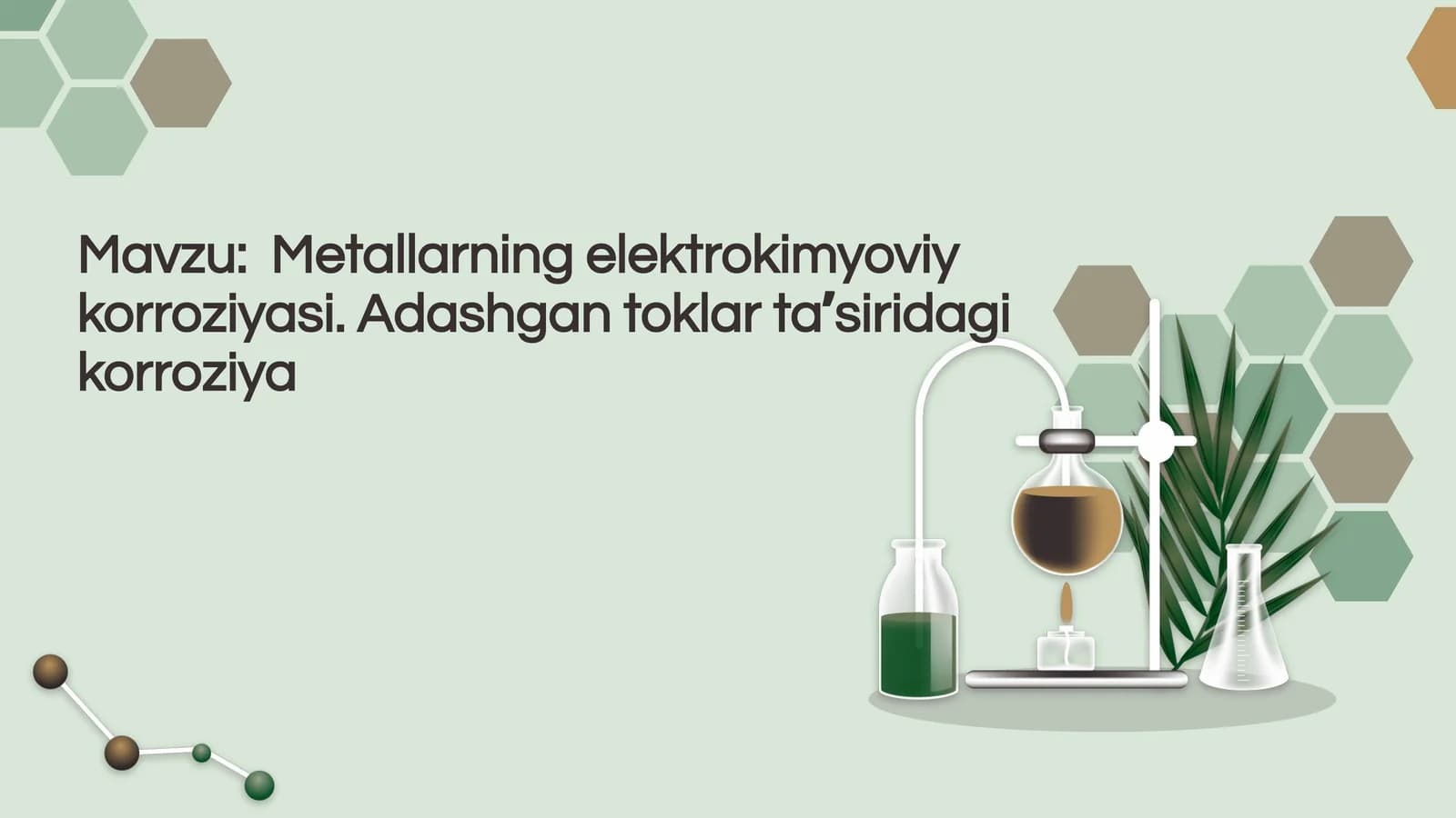 Metallarningelektrokimyoviykorroziyasi.Adashgantoklartaʼsiridagikorroziya