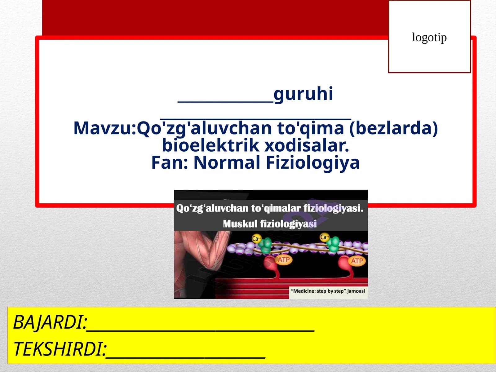 Qo'zg'aluvchan to'qima bioelektrik xodisalar
