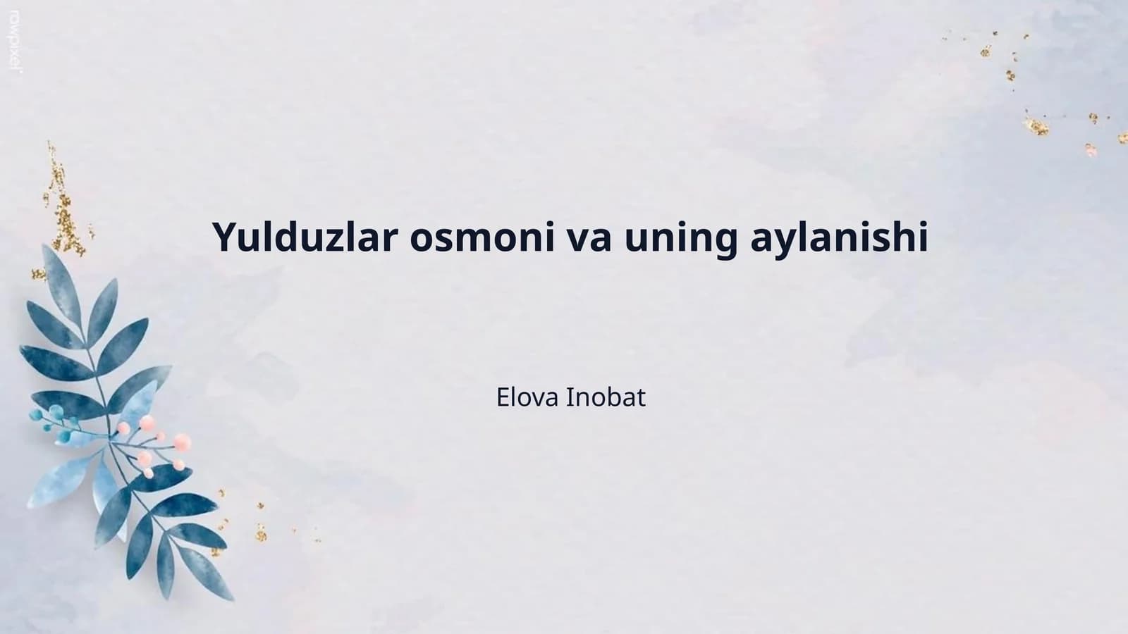 Yulduzlar osmoni va uning aylanishi
