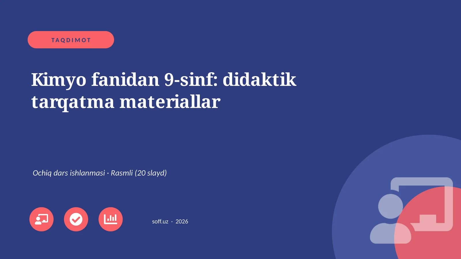Kimyo fanidan 9-sinf: didaktik tarqatma materiallar
