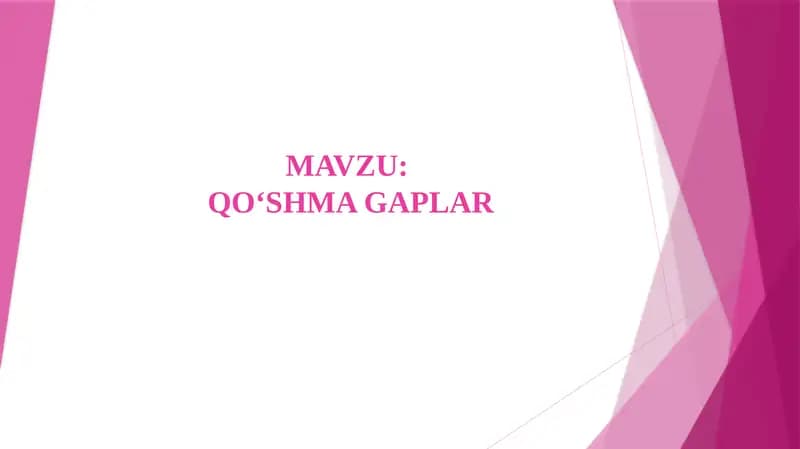 Qo‘shma Gaplar