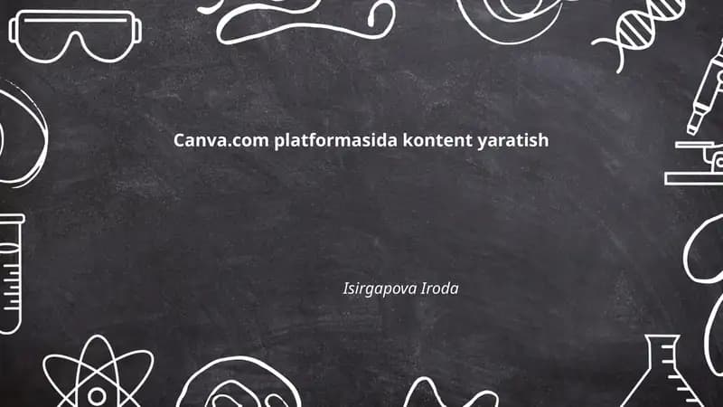 Canva.com platformasida kontent yaratish