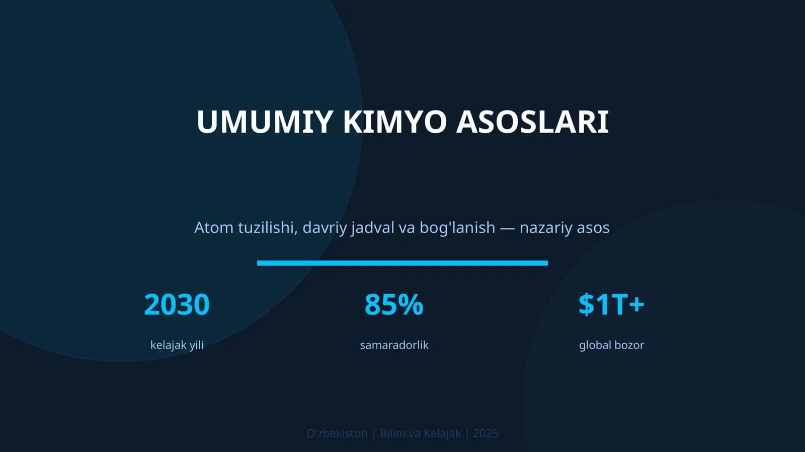 UMUMIY KIMYO ASOSLARI