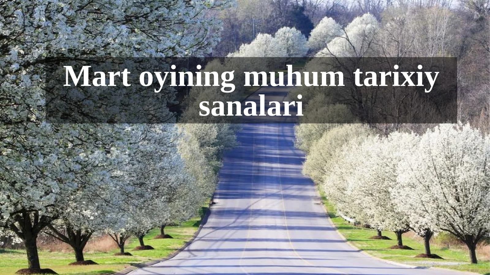 Martoyining muhum tarixiy sanalari
