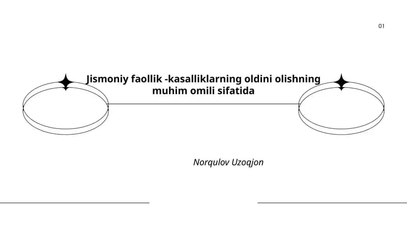 Jismoniy faollik - kasalliklarning oldini olishning muhim omili sifatida