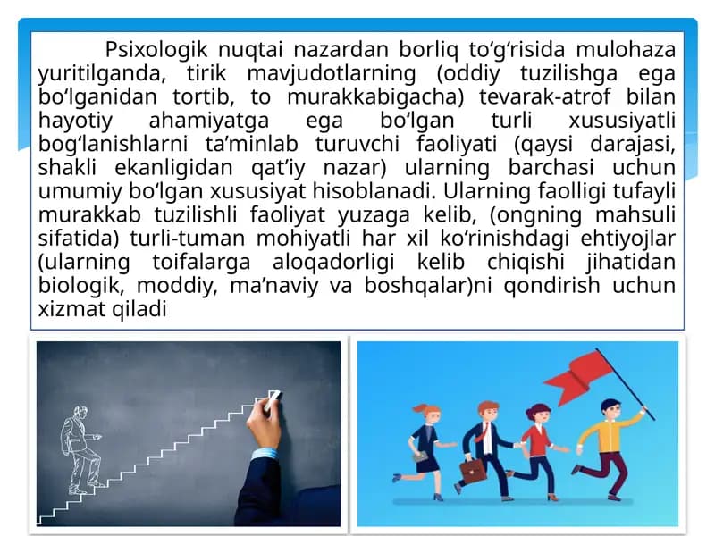 Psixologik nuqtai nazardan borliq to'g'risida mulohaza