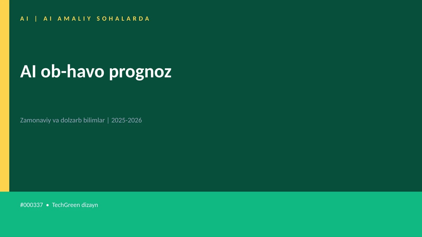AI ob-havo prognoz