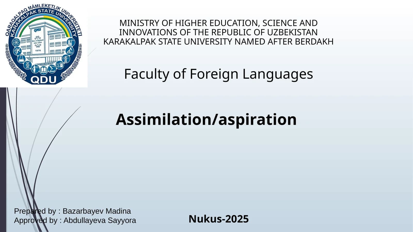 Assimilation/aspiration