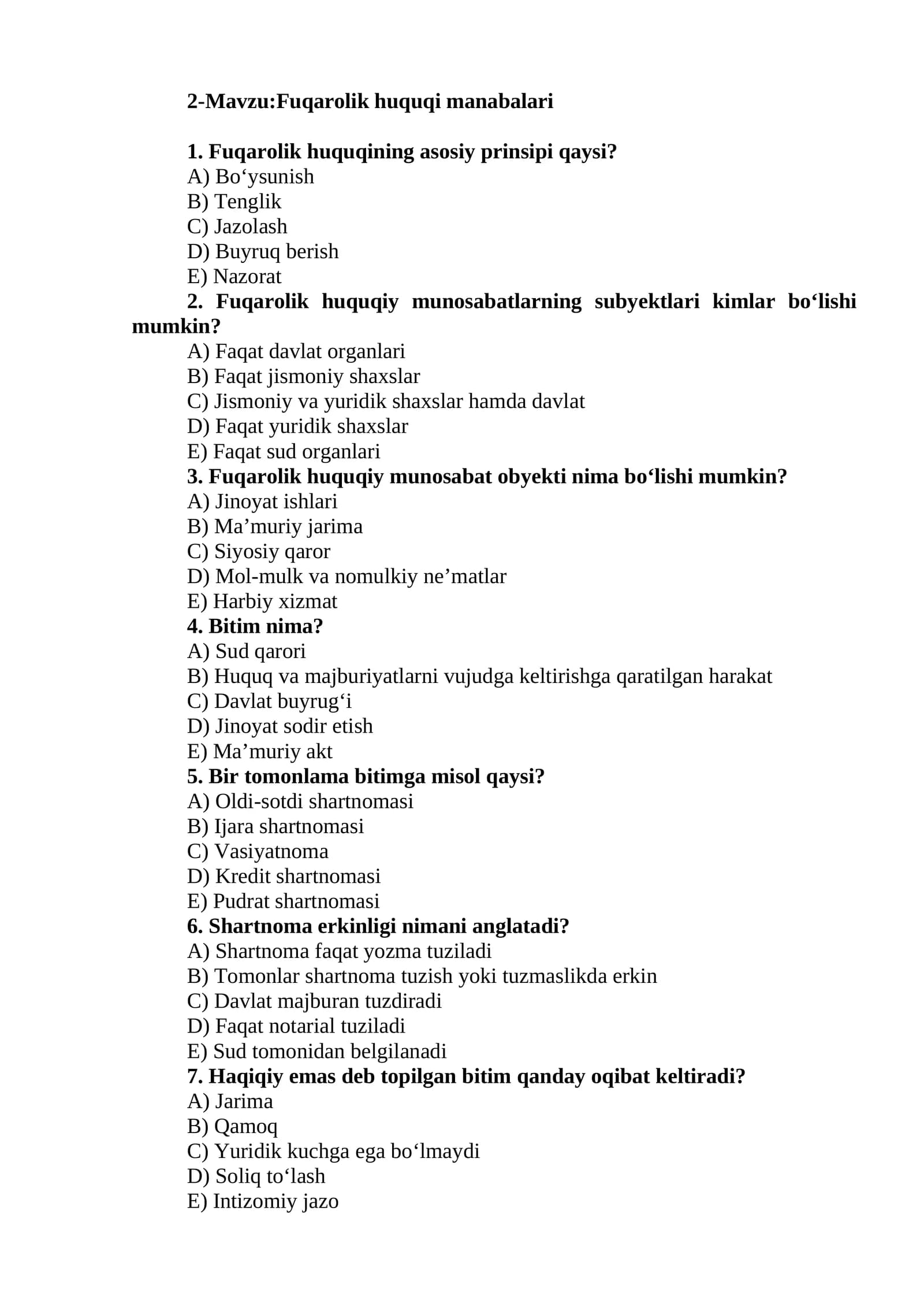 Fuqarolik huquqi manabalari