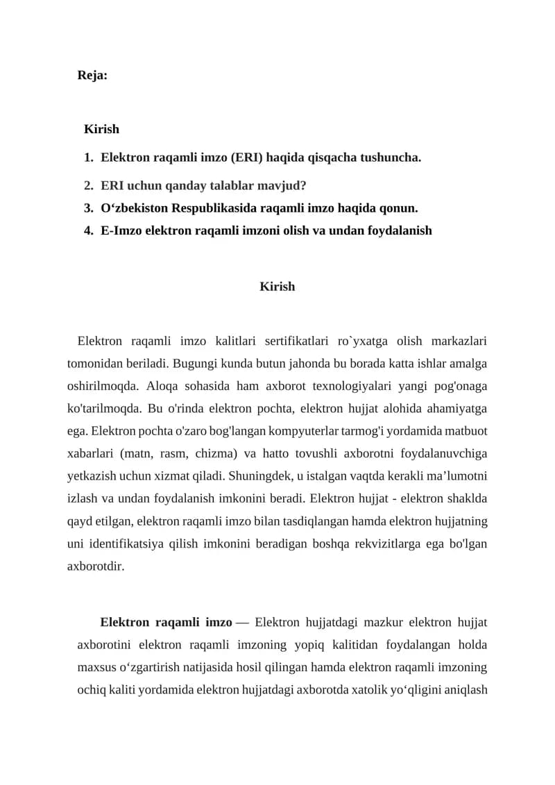 Elektron raqamli imzo(ERI)