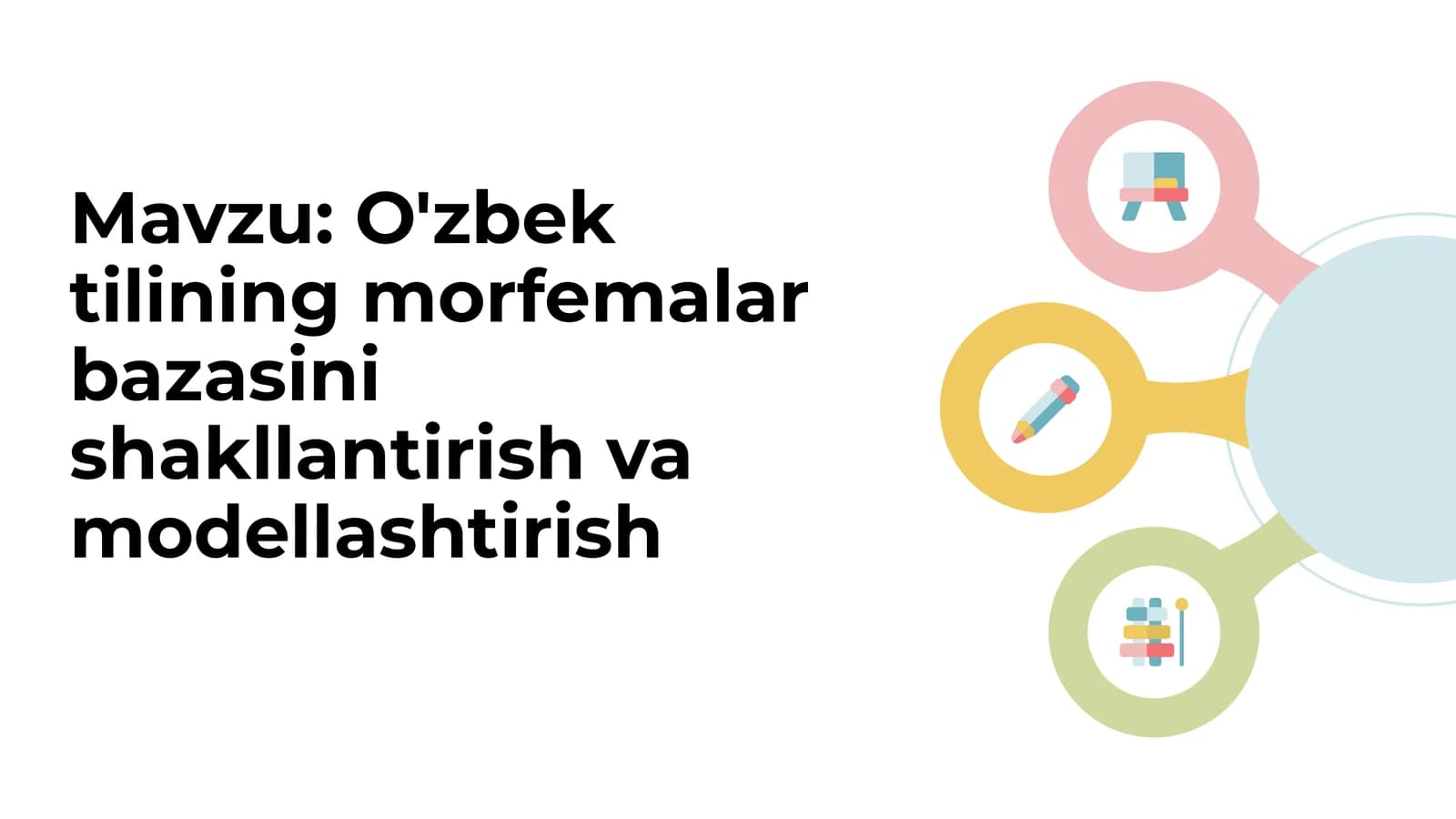 O'zbek tilining morfemalar bazasini shakllantirish va modellashtirish