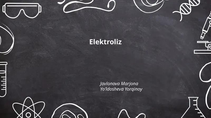 Elektroliz