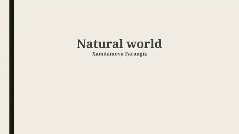 Natural world