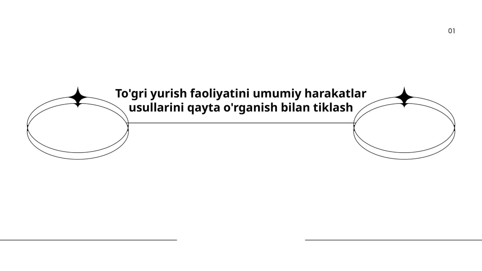 To'gri yurish faoliyatini umumiy harakatlar usullarini qayta o'rganish bilan tiklash