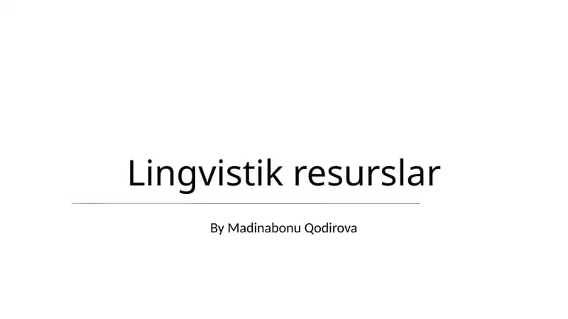 Til Resurslari turlari