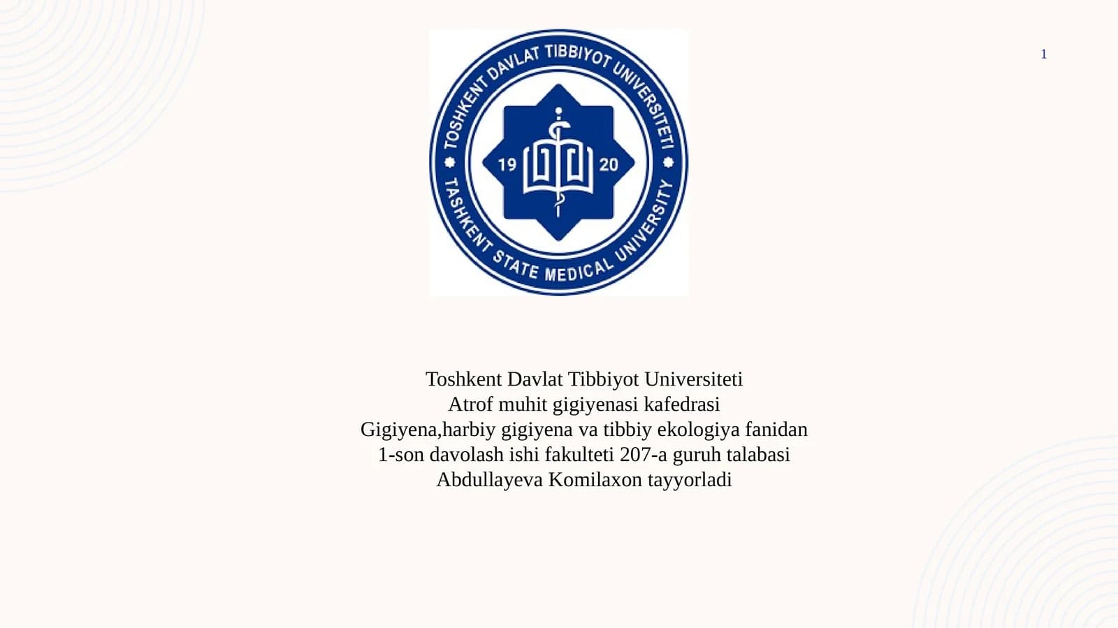 Kasalxona ichki infeksiyalarida havomuhitining bakteriolgik ifloslanishining ahamiyati