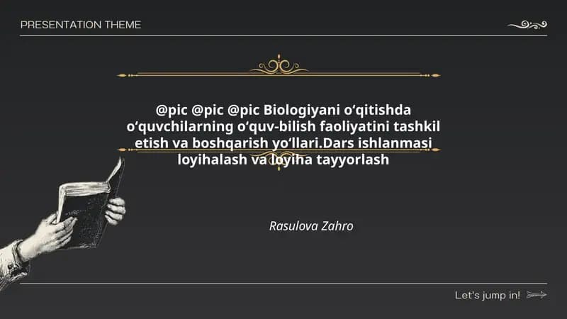 Biologiyani o'qitish