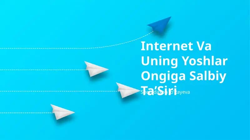 Internet Va Uning Yoshlar Ongiga Salbiy Ta’Siri