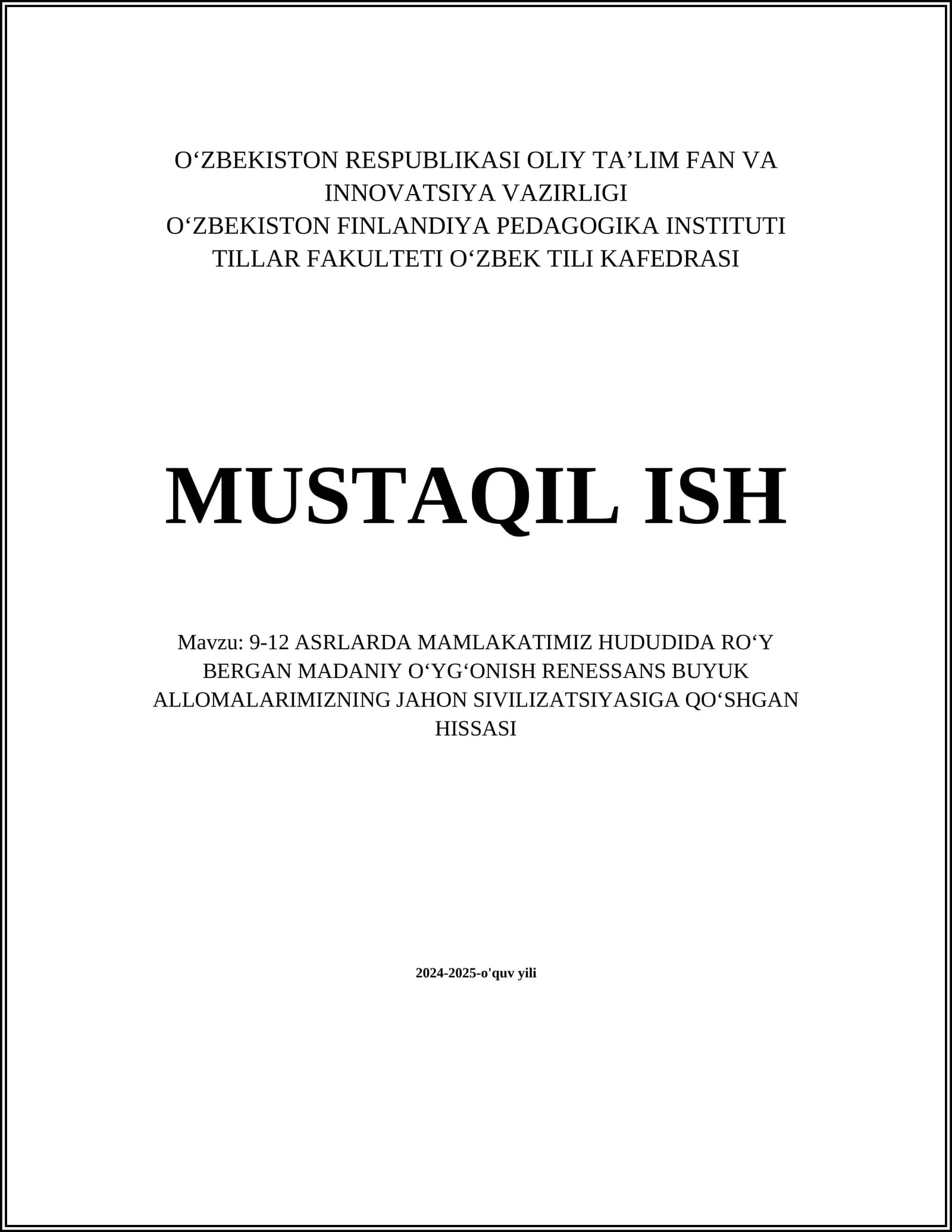 Ibn Sino va tibbiyot ilmi rivoji