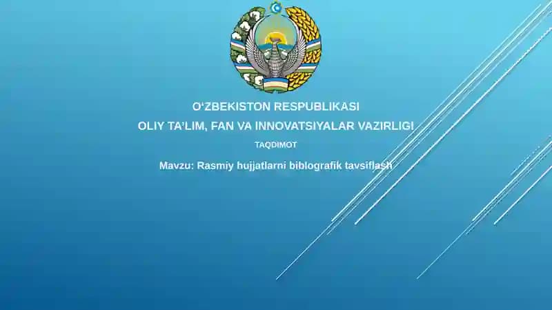 Rasmiy hujjatlarni biblografik tavsiflash