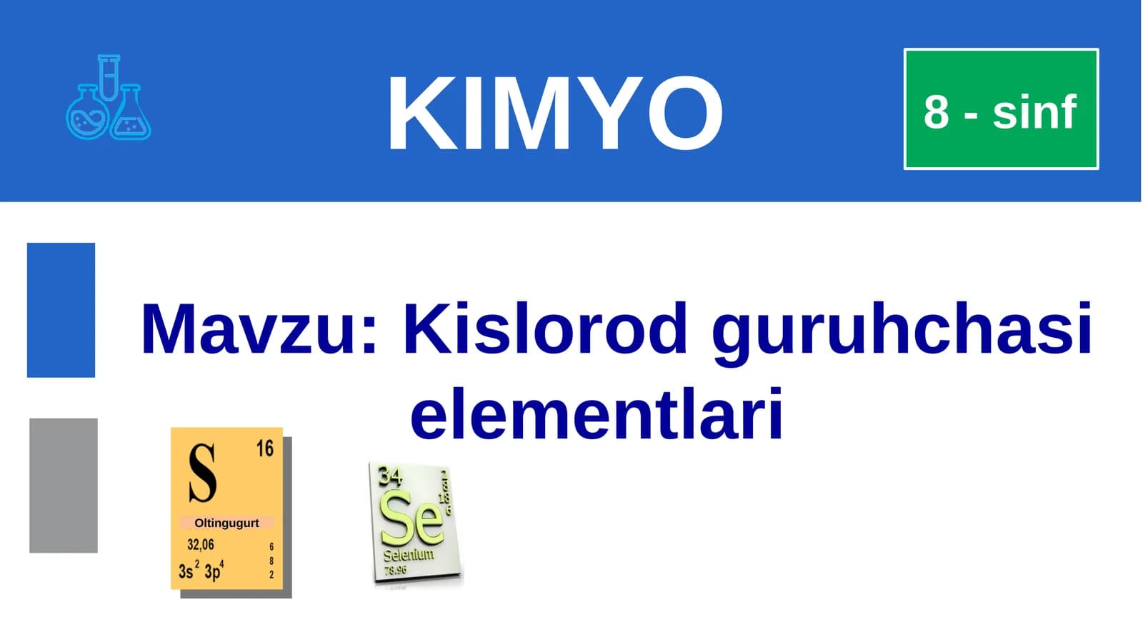 Kislorod guruhchasi elementlari