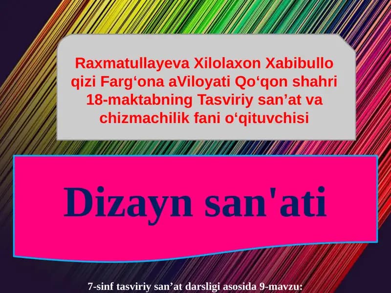 7-sinf tasviriy san’at darsligi
