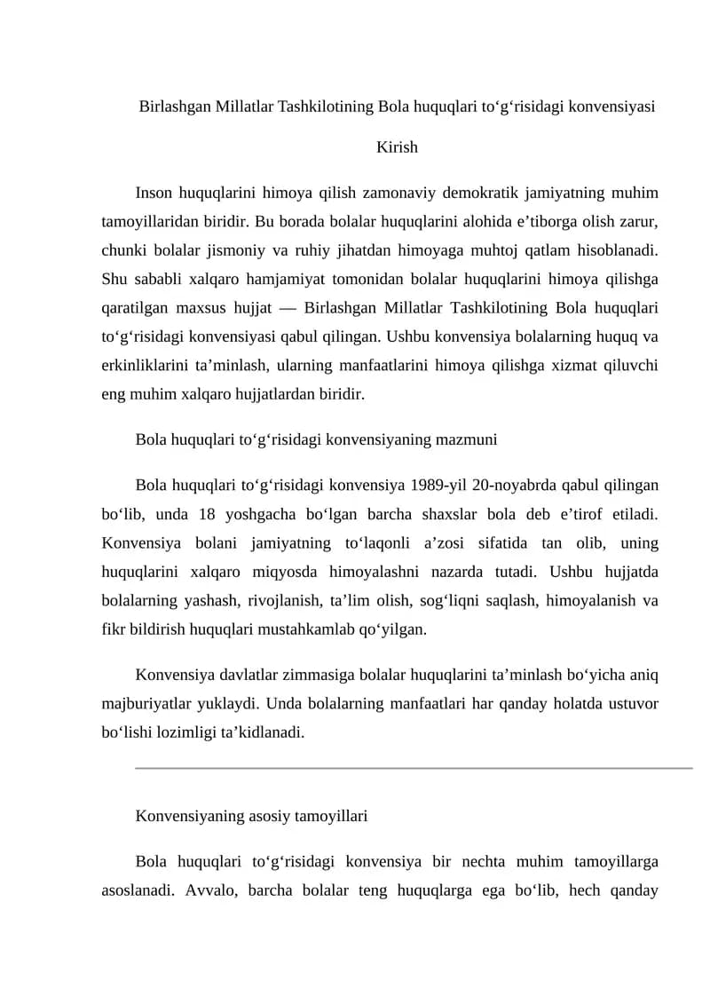 Bola huquqlari to‘g‘risidagi konvensiyasi