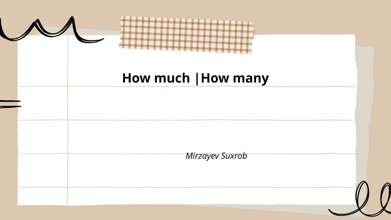 Plan: How much vs how many