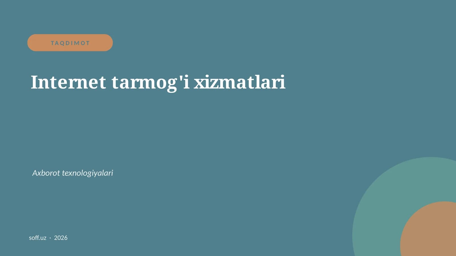 Internet xizmatlari