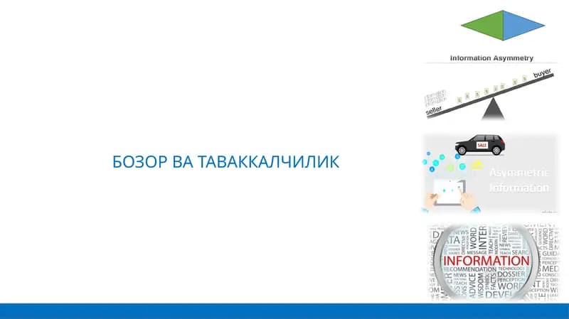 БОЗОР ВА ТАВАККАЛЧИЛИК