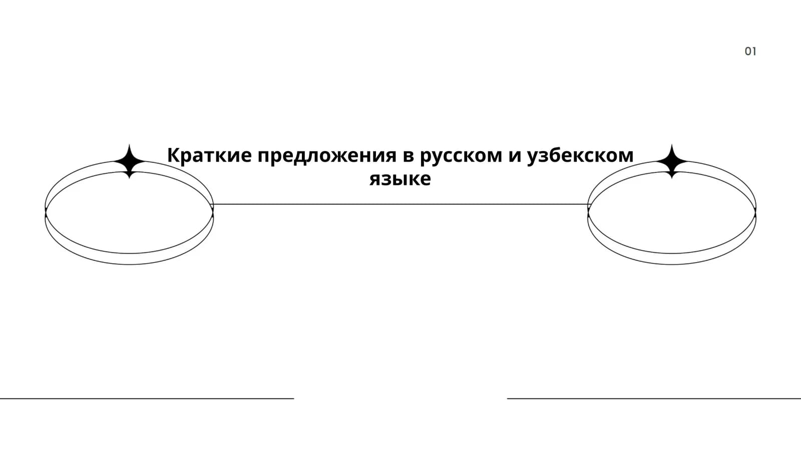 Краткие предложения в русском и узбекском языке