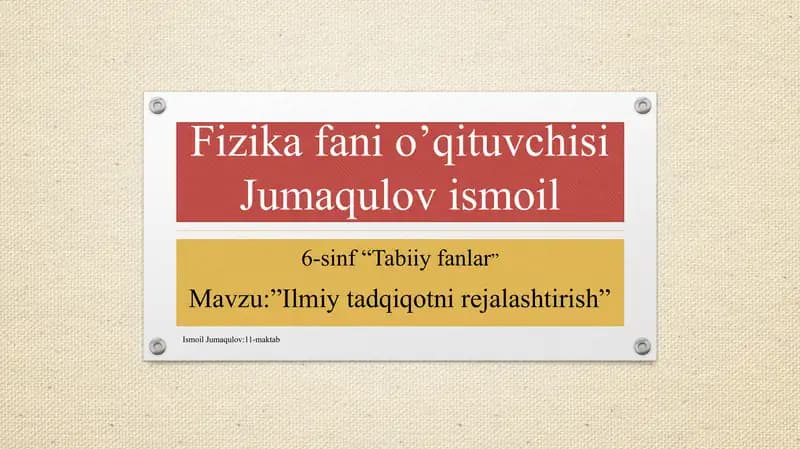 Ilmiy tezis yozish va tayyorlash tartibi