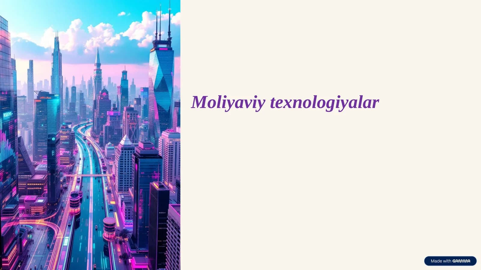 Moliyaviy texnologiyalar