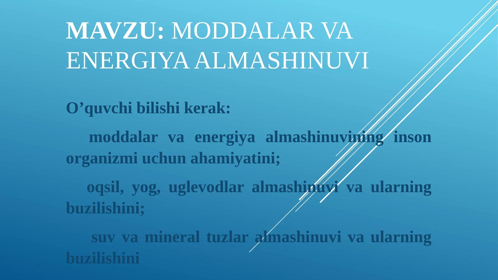 Moddalar va energiya almashtirish