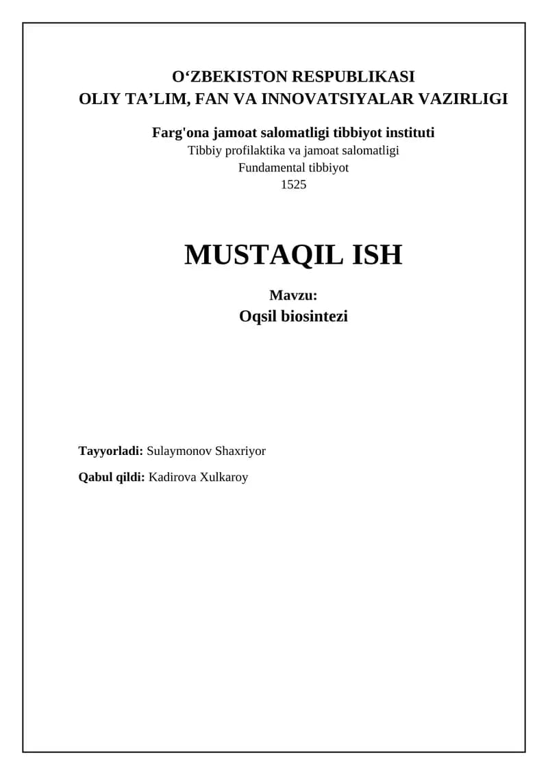 Oqsil biosintezi
