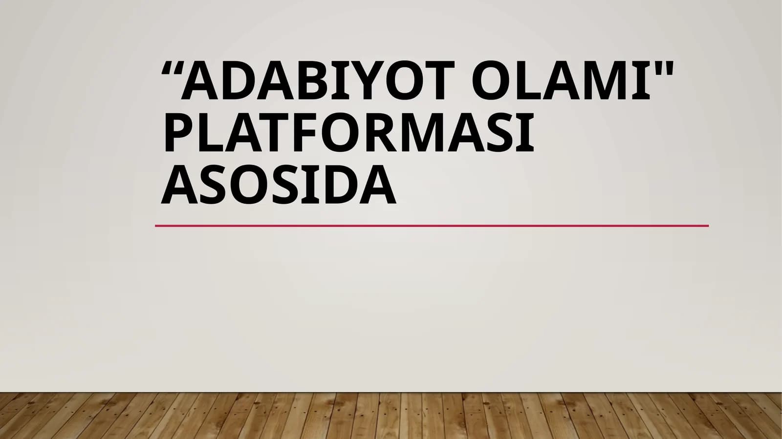 Adabiyot Olami Platformasi