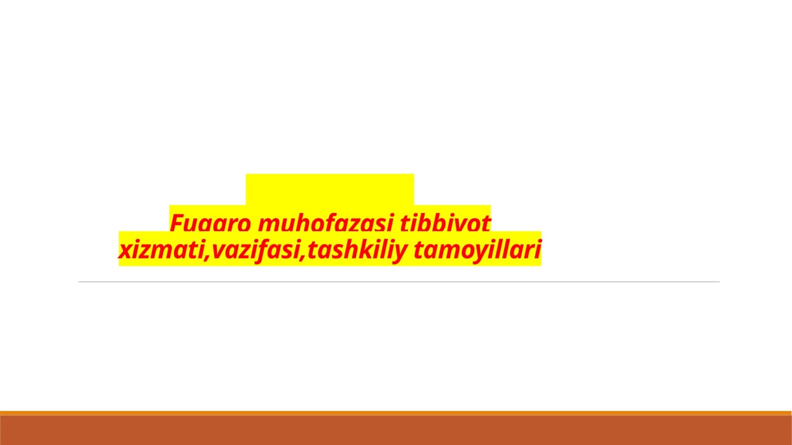 Fuqaromuhozasi Tibbiyot Xizmati Tashkiliy Tuzilmasi