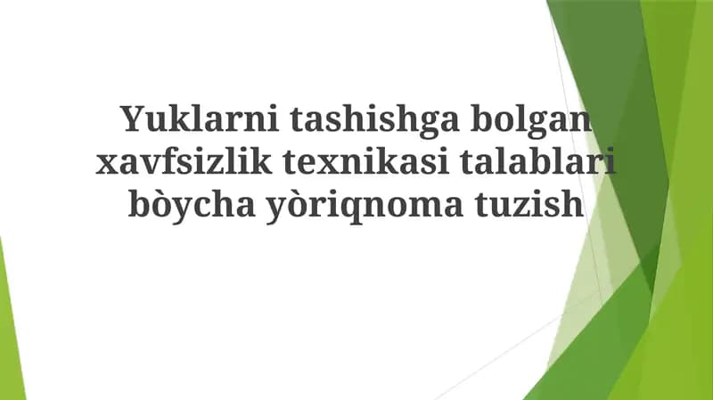 Haydovchilarni Malaka Oshirish va Tayyorlash
