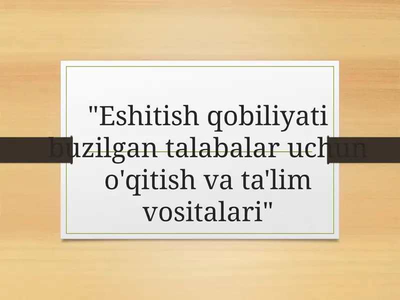 Ko'rgazmali o'quv qurollari