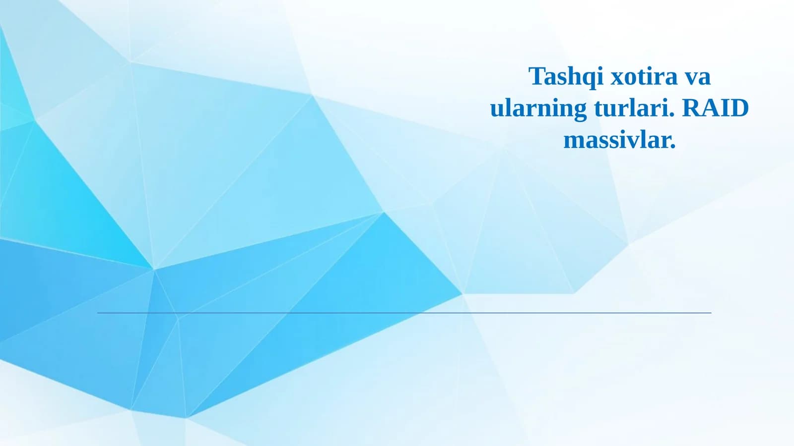 RAID massivlar