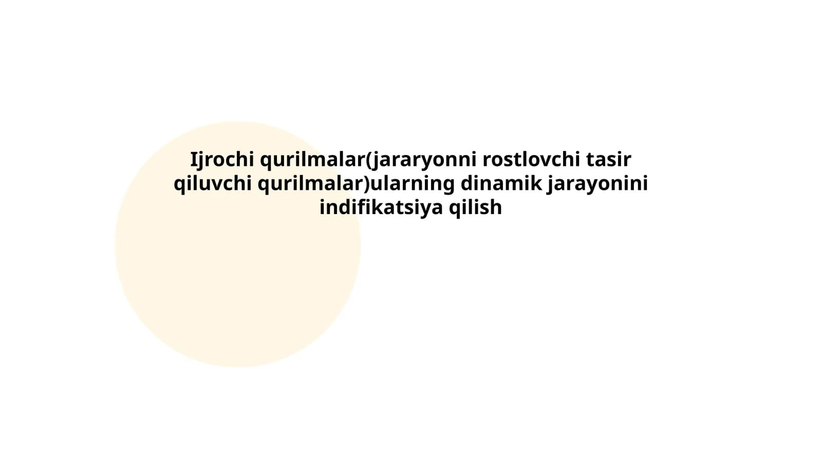 Texnologik jarayonlarni avtamatlashtirish fanidan Mustaqil ish