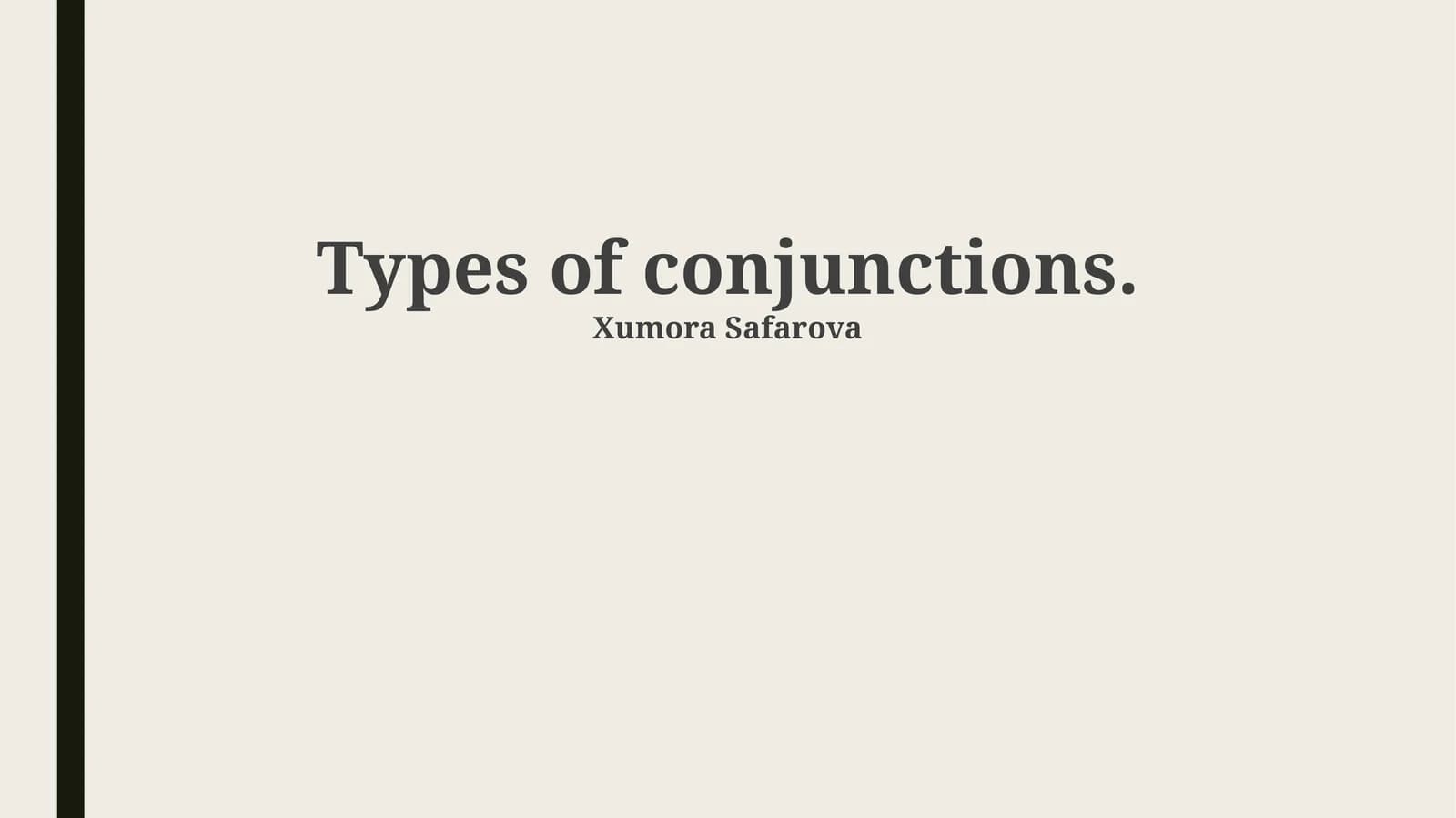 Types of conjunctions