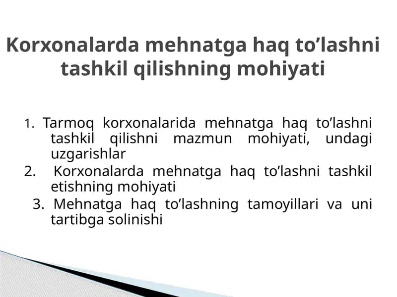 Mexnat to’lovining omillashuvchi axamiyati