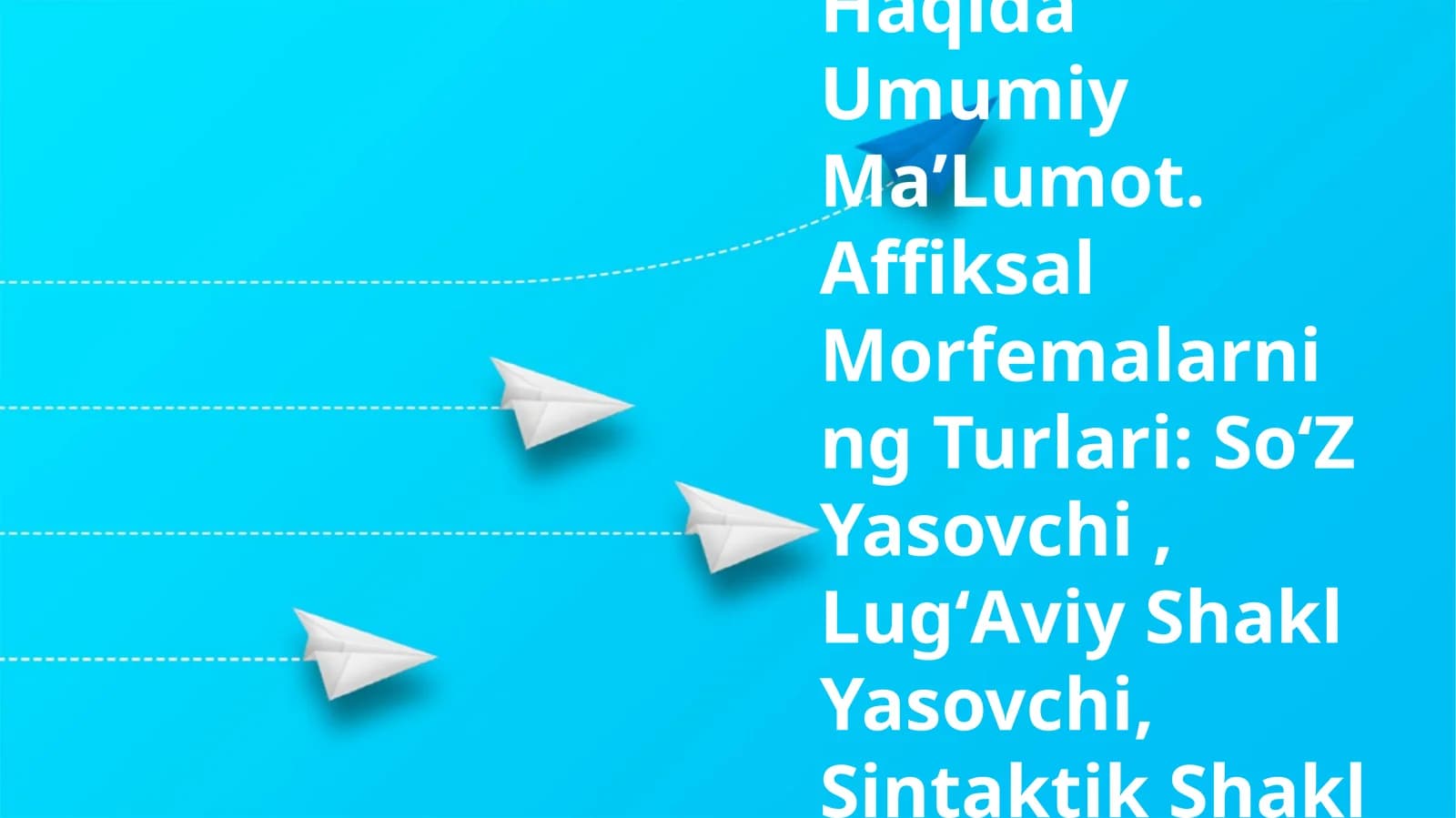 Morfemika Va Morfema Haqida Umumiy MaʼLumot