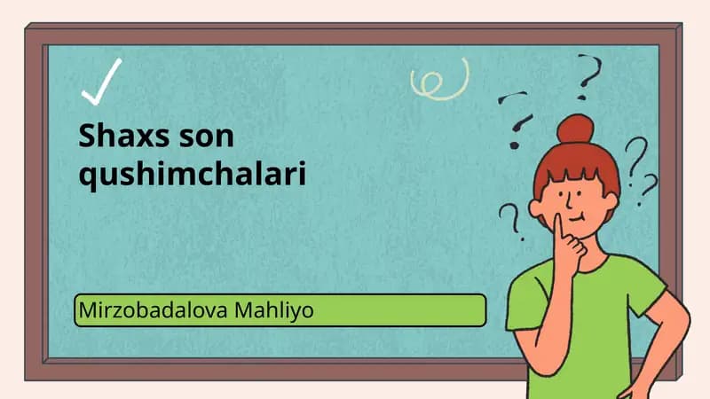 Shaxs son qushimchalari