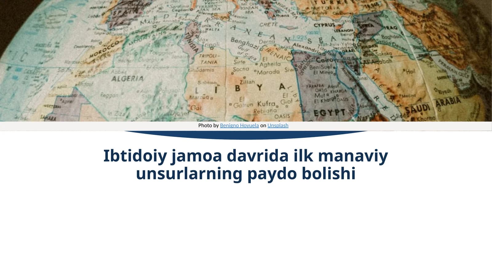 Ibtidoiy jamoa davrida ilk manaviy unsurlarning paydo bolishi