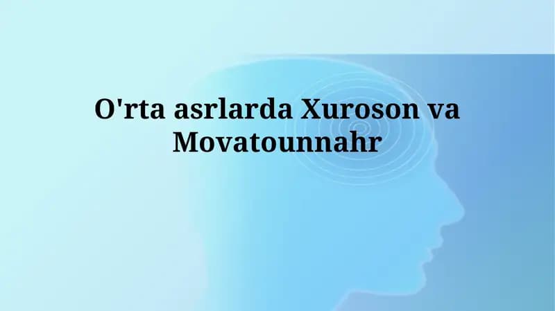 Xorazm va Movarounnahr