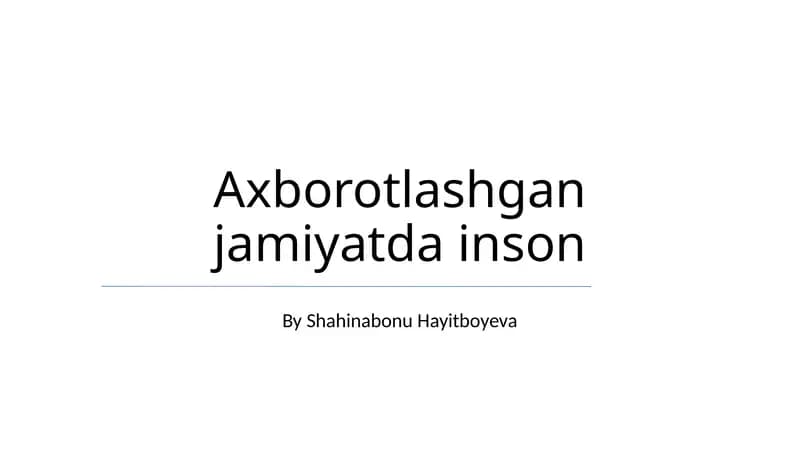 Kelajakdagi Axborot Jamiyati