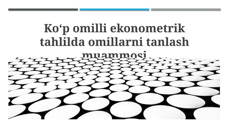 Omilli ekonometrik tahlil