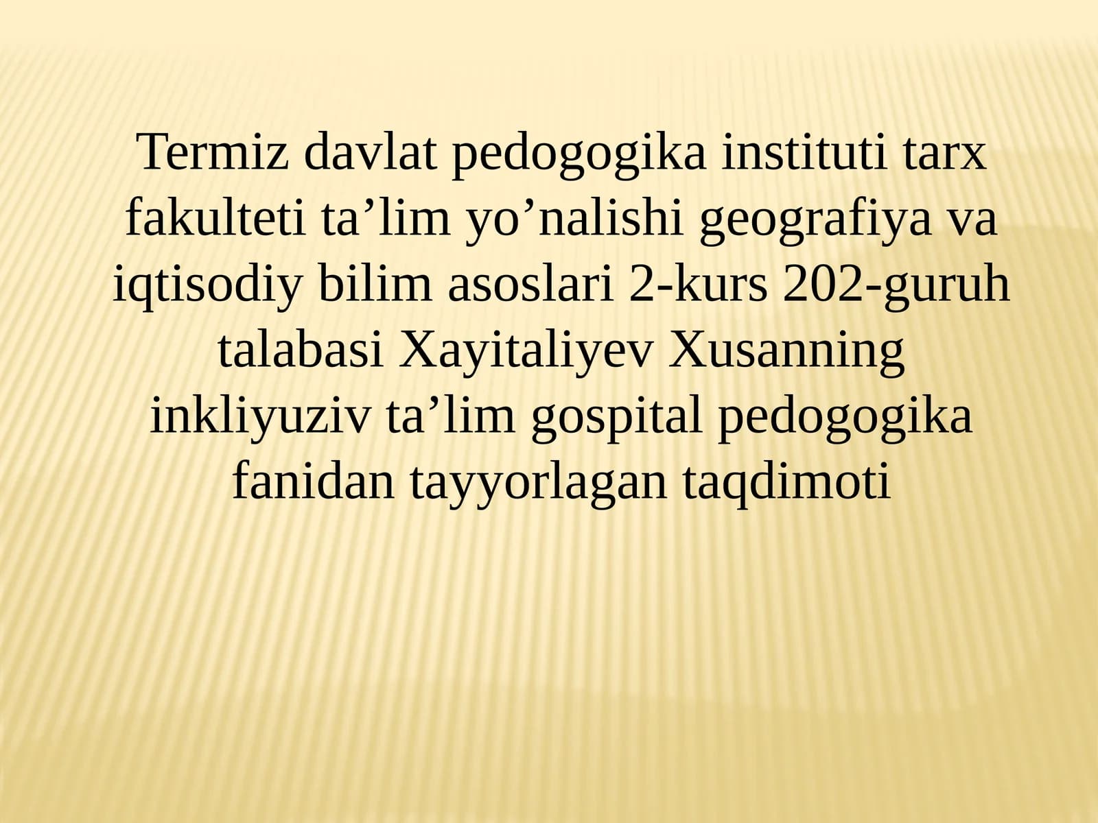 Imkoniyat cheklangan bolalarni inklyuziv ta'lim va tarbiyalash konsepsiyasi
